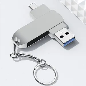 Yüksek kaliteli Metal USB Disk tipi C kalem sürücü 16GB 32GB 64GB 128 GB 256GB bilgisayar cep telefonu OTG USB Flash sürücü