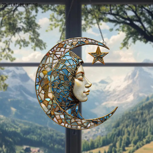 Ornamen Gantung Ramadan 2026 Kareem, Hiasan Pintu Islami Arab, Hadiah Ramadan dengan Lampu Bulan untuk Perlengkapan Pesta - Product Image 6