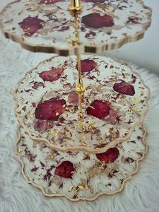 Support à gâteau en résine écologique pour décorateurs de desserts, forme personnalisable, durable, décoration de mariage - Product Image 5