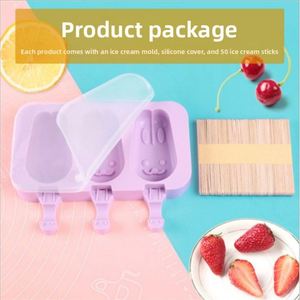 Moule à glace et à sucettes glacées en silicone, incolore, sans goût, compatible congélateur, gadget domestique fait main pour l'été - Product Image 4