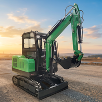 Excavator Mini Crawler 3 Ton Diesel Hidrolik untuk Pertanian, Mesin ISO CE dan Euro 5 EPA dengan Bucket, Auger, dan Breaker