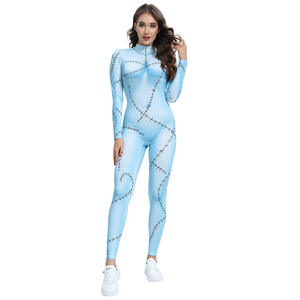 Disfraz de Sally de Película de Anime para Halloween Conjunto de Fiesta Cosplay Vestido Navideño para Mujer Mono Ajustado Catsuit Zentai Body Gótico Leggings - Product Image 6