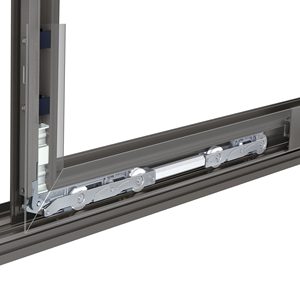 Porte coulissante multi-voies en aluminium insonorisée moderne, isolation thermique, double vitrage, panneau surdimensionné, résistant aux impacts des ouragans - Product Image 4