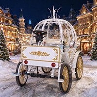 Chariot de princesse citrouille blanc Cendrillon pour mariage et visites touristiques – Modèles les plus vendus personnalisables.