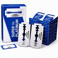 Lames de rasoir à double tranchant, revêtues de platine, affûtées