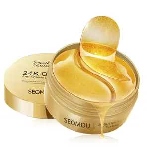 Oem De Beste Oogbehandeling 24K Gouden Zeewier Collageen Gel Pads Onder Oogmasker