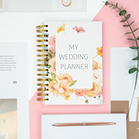 Agenda de planification de mariage personnalisé avec impression, carnet à spirales, couverture en papier, organisateur, journal, livre d'or, planificateur de mariage, cadeau pour la mariée