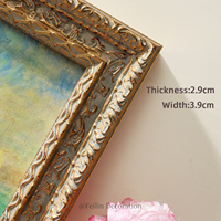 Tableaux de paysages européens et de fleurs, impressions haute définition, art mural vintage, articles de décoration intérieure en bois, luxe
