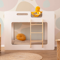 Muebles de Dormitorio Minimalistas y Ecológicos, Literas para Niños, Camas Tipo Loft para Niños, Preescolar, Montessori, Madera de Alta Calidad, OEM