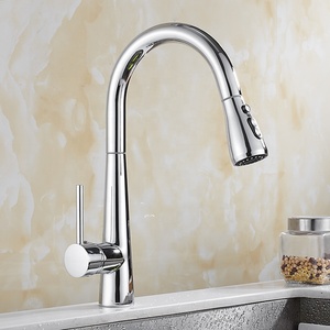 360 Rotation Single Lever Pull Out Brass Kitchen With Pull <b>Down</b> Sprayer Kitchen Mixer Water Tap AT9608-DX Double Kitchen Mixer T - Product Image 2