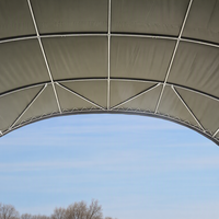 Abri en arche pour conteneur de 8 m de large, sans fondation au sol, imperméable, résistant aux UV, en PVC, pour entrepôt extérieur, auvent pour conteneur maritime