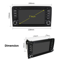 Écran de navigation GPS Android 7 pouces d'origine Audi, CarPlay, DSP stéréo, modèle A3 2003-2012, garantie 1 an, mise à niveau automobile