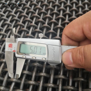 Maille de fil métallique ondulée en acier à haute teneur en carbone 65Mn, diamètre de fil 6mm 8mm 9mm, pour renforcement de carrières minières et filtration - Product Image 4