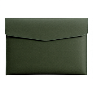 Carpeta de Documentos de Cuero PU A4, Bolsa de Archivo de Negocios con Cierre de Solapa, Logotipo Personalizado, Organizador de Portafolio de Oficina - Product Image 5