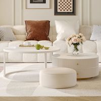 Ensemble table basse ronde moderne en bois vente en gros pour usage domestique et événements mobiles pour petits salons
