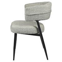 Chaises de salle à manger design en tissu nordique Chaises d'accoudoir de salle à manger rembourrées