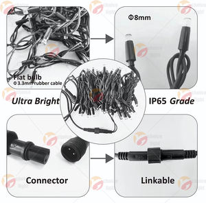 Guirlandes lumineuses LED pour la décoration <span class=keywords><strong>de</strong></span> la chambre, arbre <span class=keywords><strong>de</strong></span> Noël, blanc chaud, lumières d'extérieur - Product Image 5