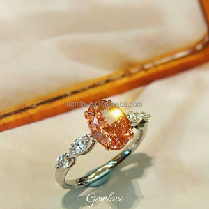 En stock! Bague en diamant de laboratoire rose émeraude 1.255CT-PT950/18K, engagement CVD certifié GIA/IGI - Product Image 6