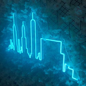 Lumière murale LED effet ciel nocturne néon de la ville |   Enseigne néon bleue personnalisée pour la décoration de bars, cafés et salles de <span class=keywords><strong>jeux</strong></span> - Product Image 3