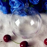 Bola de Natal Transparente com Abertura, Produto Personalizado de Fábrica, Instalação de Porta de Natal, Bola de Plástico e Acrílico, 10cm