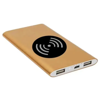 Nouveaux produits Mini petit voyage de haute qualité Portable 5W sans fil batterie externe 4000/8000mAh double Ports USB chargeur d'affichage de lampe