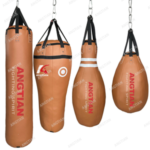 Sac de frappe en cuir de 180 cm avec logo personnalisé, robuste, suspendu, rempli, pour le kickboxing, les réflexes et l'<span class=keywords><strong>aqua</strong></span>-<span class=keywords><strong>boxing</strong></span> - Product Image 4