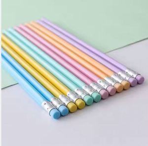 Crayon de dessin triangulaire en bois de laitier vif, pointe en caoutchouc, pour croquis, papeterie d'apprentissage, mine noire HB, EN71, vente en gros - Product Image 3