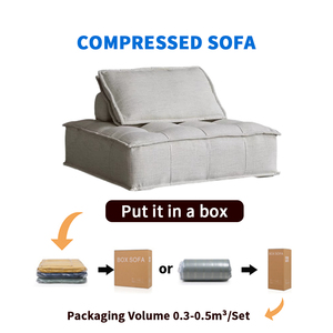 Set Sofa kompresi satu tempat duduk, desain Nordik kain wol domba untuk ruang tamu Hotel apartemen penggunaan dalam ruangan