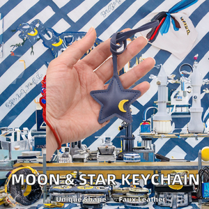 พวงกุญแจ <span class=keywords><strong>Goodnight</strong></span> Stars <span class=keywords><strong>Moon</strong></span> Light รูปพระจันทร์และดวงดาว 3 มิติ  จี้ห้อยกระเป๋าการ์ตูน หนัง PU  เครื่องประดับแฟชั่นสุดสร้างสรรค์สำหรับผู้หญิง - Product Image 2