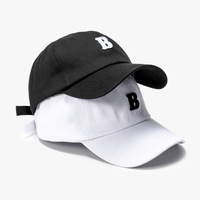 Nueva llegada bordado B algodón suave deporte sombrero Retro carta bordado viajar gorra de béisbol al aire libre
