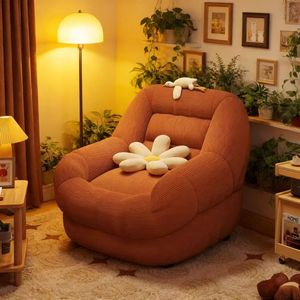 โซฟาผ้ากำมะหยี่ K Velvet สำหรับนั่งคนเดียว เหมาะสำหรับอพาร์ทเมนต์ขนาดเล็ก เก้าอี้พักผ่อนสำหรับการใช้ชีวิตแบบสบายๆ เก้าอี้ห้องนอนทันสมัย - Product Image 6