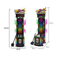 Machine de test de force de frappe commerciale à monnayeur, jeu d'arcade, pour centre de divertissement familial, en plastique, version anglaise