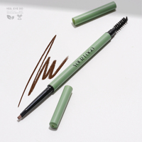 Crayon à sourcils imperméable à double embout avec brosse, marque privée, vente en gros OEM