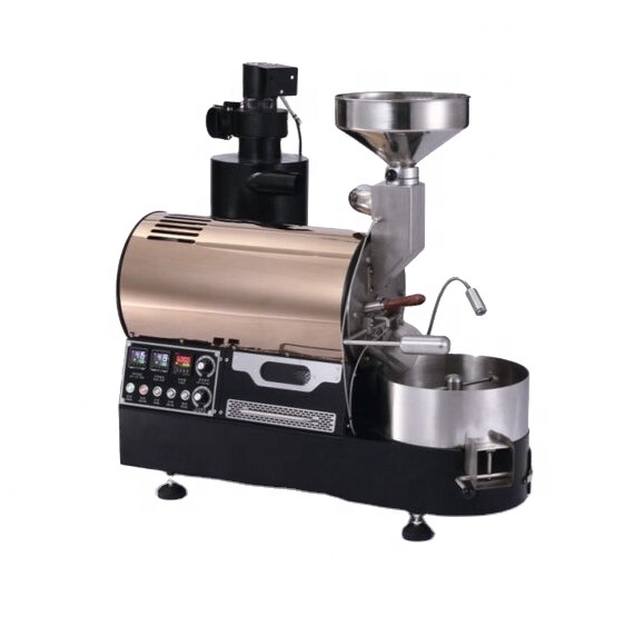 1kg Home Mini Electric Coffee Roaster Portable Stainless Steel Bean Roasting Machine Hot Air with Gas Heating Source