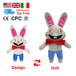 Özel Logo peluş tavşan tavşan oyuncak yumuşak doldurulmuş hayvan PP dolum tasarımı ile kendi altın üreticisi - Product Image 4
