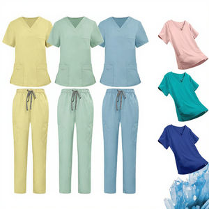 Ziakot Industry – Nouveauté : Blouse Médicale Tricotée à Col en V pour Hommes et Femmes, Personnalisable avec Logo, Livraison Rapide, Idéale pour Médecins, Infirmières et Personnel Soignant - Product Image 3