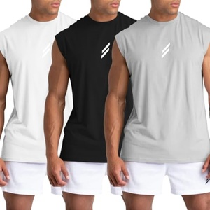 Débardeur de sport pour homme, broderie 3D personnalisée, séchage rapide, pour la musculation, le fitness et la musculation, sans manches - Product Image 1