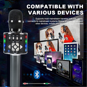 Multifunctional <b>Wireless</b> BT Handheld Microphone Come With Audio Mobile Kids Singing Microphone - Product Image 3