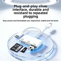 Lector de Tarjetas SDTF para Teléfono Android 17, Compatible con Varios Países, Tipo-C, Doble Línea, Tres en Uno, OTG USB2.0/Lightning, Modelo X 04