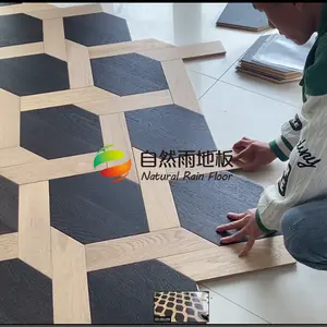Hexagone épissant le plancher en bois machiné, spécial-formé conçu, 200