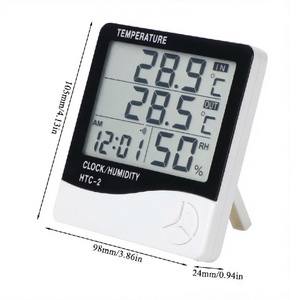 Termómetro Higrómetro Digital HTC-2 HTC2, Termohigrómetro para el Hogar, Monitor de Temperatura y Humedad Interior y Exterior para <span class=keywords><strong>Humidificador</strong></span> - Product Image 4