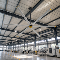 Ventilateur de plafond industriel HVLS de 18 pieds (5,5 m) à 6 pales, 720 000 m³/h, à aimant permanent, économe en énergie, pour entrepôt et usine