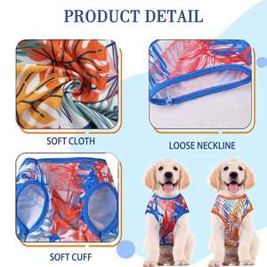 Camisas de verano elásticas suaves de secado rápido para perros, chaleco Hawaii para mascotas, suave camiseta <span class=keywords><strong>sin</strong></span> <span class=keywords><strong>mangas</strong></span>, ropa para perros y gatos para <span class=keywords><strong>chaqueta</strong></span> de perro de cara norte - Product Image 4