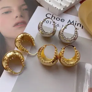 Anting-Anting Hoop Tas Bohemia Antik untuk Wanita Elegan Kepribadian Tas Berlapis Emas Anting-Anting Pesta Diskon Besar Perhiasan Anting-Anting