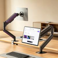 Support de tablette ergonomique flottant en gros avec bras de moniteur magnétique à ressort à gaz pour écran portable de 14 pouces pivotant OEM/ODM