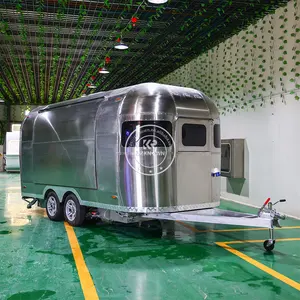 Street Airstream Food Trailers Fast Food Trucks Fully Equipped Restaurant Pizza Ice Cream Cart Airstream Food Trailer For Sale