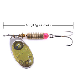 Señuelo <span class=keywords><strong>de</strong></span> <span class=keywords><strong>pesca</strong></span> <span class=keywords><strong>de</strong></span> Metal, plantilla giratoria dura, <span class=keywords><strong>Señuelos</strong></span> <span class=keywords><strong>de</strong></span> <span class=keywords><strong>Pesca</strong></span>, cuchara, 7CM/8,8G - Product Image 4