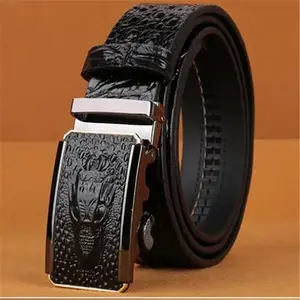 Luxury Crocodile Leather Designer Custom Automatic Buckle Genuine Leather Belts For Men Italian cowhide leather belt