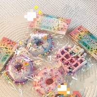 Mainan Squishy Taba Penghilang Stres Slow Rising, Kue Squishy Stroberi Ungu Pink Kristal Bening, Squishy Cakar Kucing Kawaii