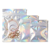 Pochette d'emballage cosmétique personnalisée avec logo, forme allongée, sac en plastique transparent avec fenêtre pour masque de soin des lèvres